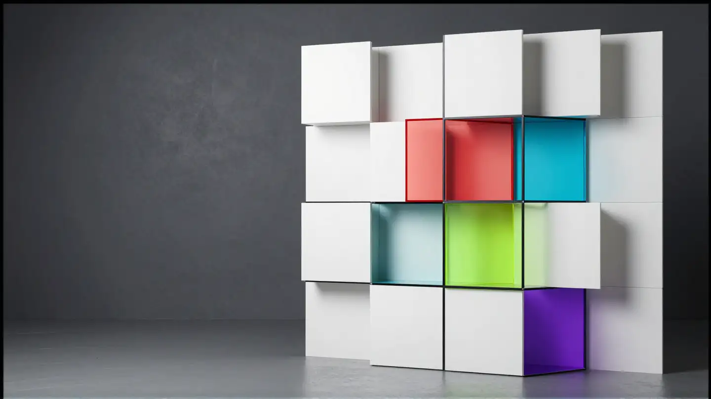 Colorful modular visual composition representing Qwen Image 3