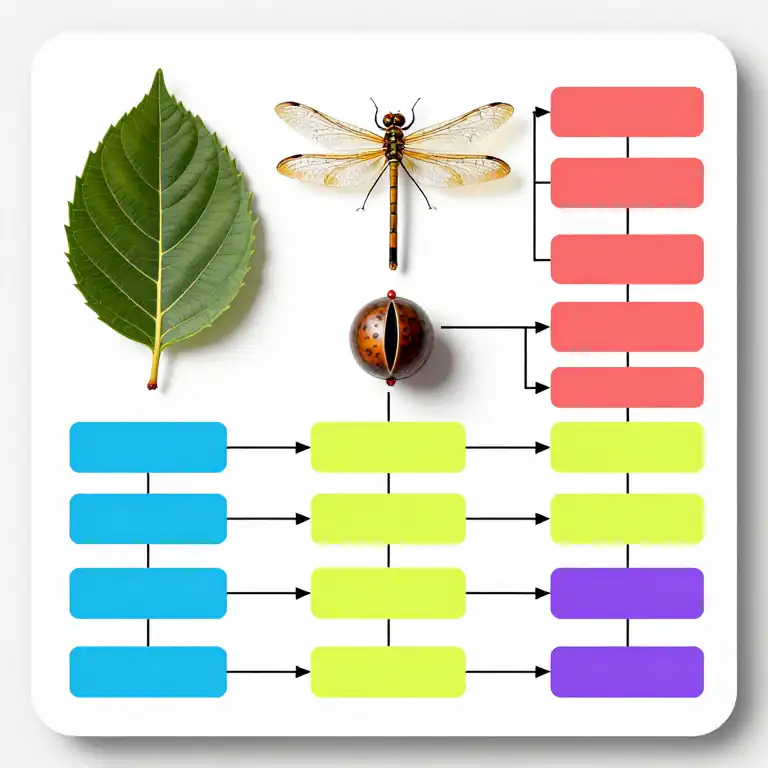 Botanical knowledge diagram with structured components